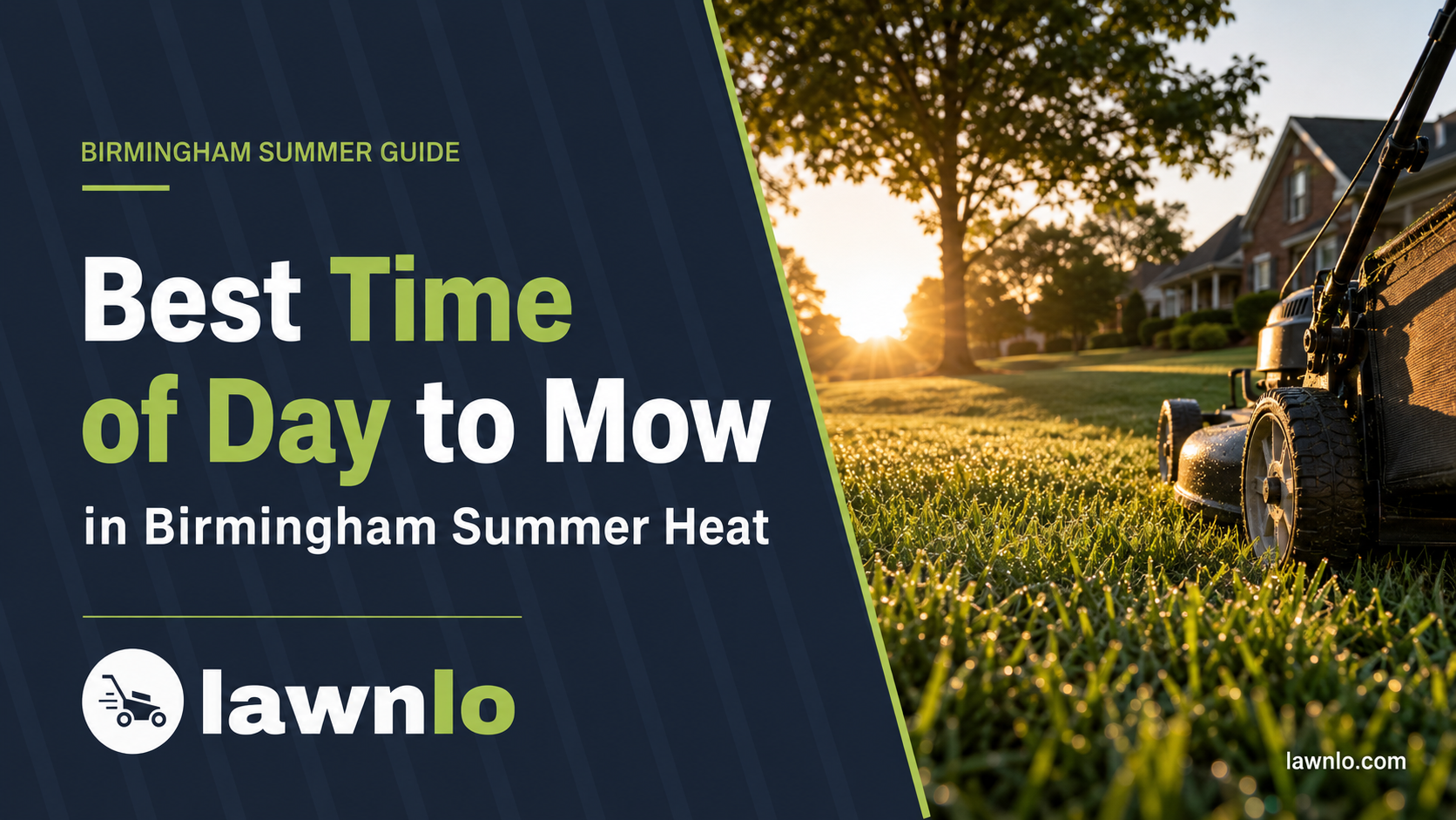 Best time of day to mow in Birmingham summer heat